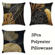 Ginkgo Biloba Polyester Throw Pillowcases - 3pcs Set