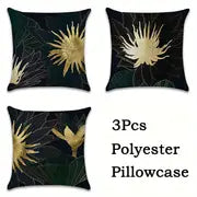 Ginkgo Biloba Polyester Throw Pillowcases - 3pcs Set